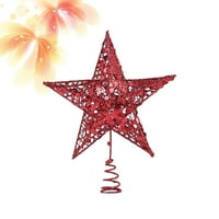 Petokraki ukrasi zvjezdica Božićna stabla zvijezde Božićni ukrasi sa pallette crvenom bojom