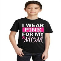 Promocija i izvan ružičaste za majicu za svijest o mojoj mami Omladinu majicu, Mladi Crno