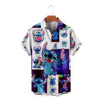 Prilagođeni Disney Lilo & Stitch majice Kratki rukavi 3D tiskarskih tina vrhova Harajuku kratki rukav