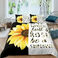 Live Love Laugh Sunflower Posteljina za posteljinu, Dizajn drveta Dizajn posteljine Poklopac posteljina,
