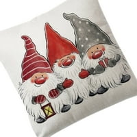 Elenxs božićni pamuk jastuk jastuk za snjegović Santa Štamparija Kućni dekor jastuk Poklopac Shell Božićni dekor