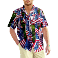 Dan nezavisnosti Majica Moderni muškarci i dječakovu havajsku majicu za putovanja