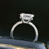 Modni nakit srebrni prsten od kristala platine kandže Ovalni dijamant Moissanite prsten za angažman