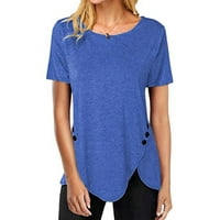 Prodaja ženske modne košulje majica za žene za žene s kratkim rukavima Bluza okrugla vrat pulover ugodne