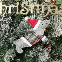 Slatki božićni ukras za božićne stablo Privjesci Viseći privjesci Plišani zanat za božićnu zabavu Kućni