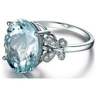 Band vjenčani nakit plavi prstenovi poklon angažman godišnjica prstenovi