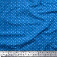 Soimoi Blue Rayon tkaninski list cvjetni tkanini otisci dvorišta široko