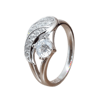 〖Hellobye〗 Valentinovanski dan Srebrni prsten za brisalni zircon dijamantni zaručni prsten
