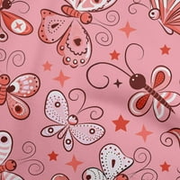 Onuone poliesterske spande Svjetlo ružičaste tkanine leptiri za šivanje materijala za šivanje tkanina