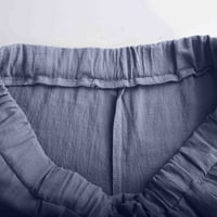 LydiaUnistar pune dužine Hlače Muške ljetne pamučne posteljine široke pantalone za noge tiskane čipke