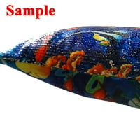 Smiješna slatka životinja leteće morsko kornjače Plavo nebo reverzibilni sireni jastučni jastučni jastuk
