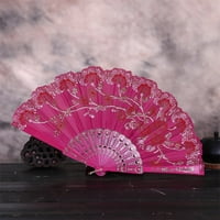 Ventilatori Kineski stil Dance Wedding Party Clat Silk Folding Ručno održani cvjetni ventilatorski aparati