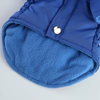 Baywell Down Jakna kapuljač kaput zimska vodootporna, toplica odjeća za pse debela podstavljena za male srednje velike pse, plave, m