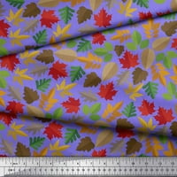 Soimoi ljubičasta teška satenska tkanina šareno listovi klip umjetničke tkanine otisci od dvorišta široko