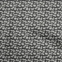 Onuone poliesterske spande crne tkanine cvjetne i štenadske materijale Tkanina za ispis tkanina sa dvorištem