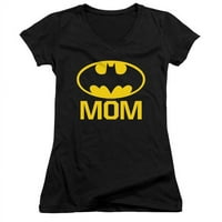 Treevco BM2951-JV- Batman Bat mama Junior V-izrez majica, crna - srednja