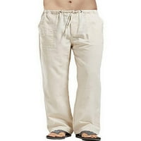 Sanviglor muške hlače nacrtaju dno elastične strugove pantalone za lage za slobodno vrijeme Jogger Khaki