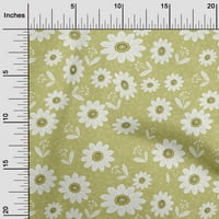 Onuone viskoznog dresa Olive Green Tkanina Florals Šivenje zanatske projekte Tkanini otisci na širokoj