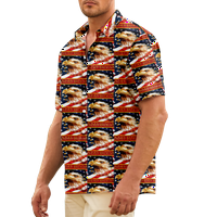 4. jula muška havajska majica SAD Nacionalna zastava Grafički 3D košulja 3D Ispis dnevno odjeću za ispis