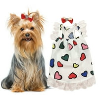 Talus kućna haljina Soft čipka modna tiskana Udobna tanka fotografija Prop pamučna haljina za pse sa