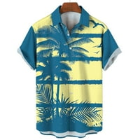 Muška kokosovina kokosova stabla Ulica kratkih rukava Muška odjeća modna reverjska ljetna košulja za