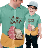 Muškarci i dječaci Uskršnje košulje Happy Easter Regular Fit Ležeran gumb kratkih rukava dolje Havajska