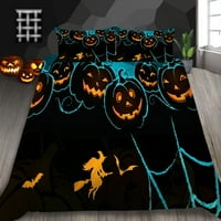 Početna Posteljina Novo Modni pokrov posteljinu Set prekrivača Halloween Ispiši presjeke, kralj