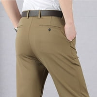 Tangnade hlače za muškarce modne tanke pantalone Solidne boje velike struke elastične povremene poslovne