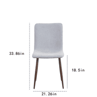 Visinentrice stolice sa 4, tkanina jastuka sjedala, kuhinja PU koža Moderna bočna stolica s metalnim