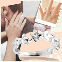 Ženski cvjetni dijamantni modernski prsten za angažman prsten nakit poklon