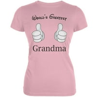 Majčin dan - najveća baka crtane bake Pink Juniors meka majica - X-velika