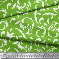 Soimoi zelena pamučna kambrska tkaninska tkanina filigrana Damask Decor tkanina od tiskanog dvorišta