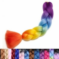 Ombre jumbo pletenica za kosu obojene kosu tkanje sintetičkog kukičanja Twist Bo pletenica kosa crna