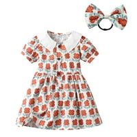 PEDORT Ljetne haljine za djevojčice Djevojke šifonske haljine Ljeto Maxi cvjetne tirene haljine Spaghetti