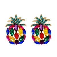 Hanxiulin Creative Trend nakit sa naušnicama od ananasa od rhinestone personalizirane minđuše za voće