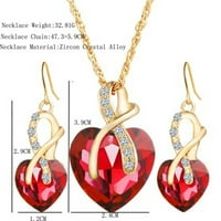 ZTTD modni setovi nakita za ženske ogrlice od srca na minđuše