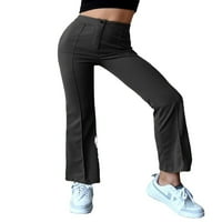 Ženske hlače Elegantna noga za struku skene u obliku struka M siva pantalone m
