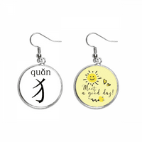 Kineski karakter Komponenta Quan uho Drop Sunce Sunce Nakit za nakit