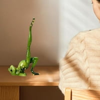 Yoga Frog figurice Ručno rađeni noviteti zeleni za vrtni vrtni ormar na otvorenom - jednodnevni most