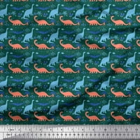 Soimoi Pamuk poplin tkanina i dinosaur životinjski ispis tkanina sa dvorištem širom