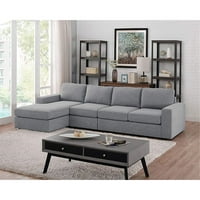 Homestock prirodne ljepote svijetlo sive posteljine reverzibilne modularne presjeka kauč kauča