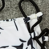Ženski bikini kupaći kostimi Split Tie-Dye Strappy Black SND bijeli kupaći kostimi za kupaće kostimi