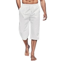 Hanas muške ležerne kratke hlače Solidne boje ljetne plaže Trendne hlače bijele boje, l