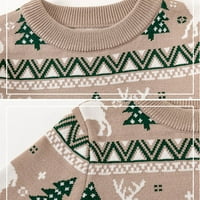 TODDLER Girl Boy Crewneck Duks dugih rukava Pleteni džemper Pulover TOP odjeća Jesen zimski božićni
