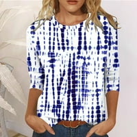 Plus size Trokrevetna ženska bluza za žene Grafički dužina lakta Žene Ležerne vrhove za žene Srednje