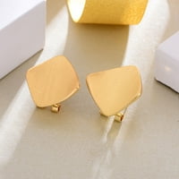 Toyella Trendy Jednostavne retro jednostavne geometrijske naušnice zlato