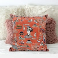 Amrita sen dizajnira 26x26 unutarnji jastuk za vanjsku tkaninu sa zatvaračem u narančastoj boji