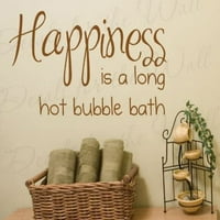 Sreća je duga kupatilo za vruću mjehuriće - kupatilo Dečije beba - citat Design Decal, Dekoracija, Velika