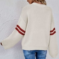 Zedker Tunic vrhovi za nošenje s namirnicama, ženski džemper ženski labavi pulover sa okruglim vratom