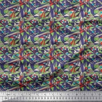 Soimoi Poly Georgette tkanina geometrijska mozaična tkanina za ispis u dvorištu široko